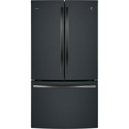 GE Appliances PWE23KELDS Black Slate Series 36 Inch Counter Depth French Door Refrigerator Black