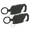 thumbnail image 3 of 2 Pcs Porte-Clés Rétractable Robuste pour Extérieur Porte-Clés pour Canne à Pêche Clés Documents de Travail, 3 of 14