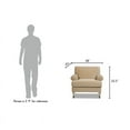 thumbnail image 4 of Jennifer Taylor Home Alana 38" Lawson Large Living Room Accent Arm Chair with Metal Casters, Fawn Brown, 4 of 9