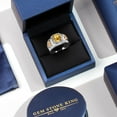 thumbnail image 5 of Gem Stone King 2.26 Ct Yellow Citrine Lab Grown Diamond 925 Silver and 10K Yellow Gold Men's Ring | Size 8, 5 of 6