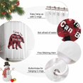 thumbnail image 7 of Christmas Shower Curtain Red Plaid Shower Curtains for Bathroom Winter Holiday Xmas Decor, Waterproof Polyester Shower Curtain Set with Hooks, Extra Long 72" x 84" Polar Bears Christmas, 7 of 7