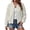 Beige, variant on Women's Cable Textured Bomber Jacket Lightweight Long Sleeve Full Zip Ribbed Cuff Casual Loose Outerwear Coat with Pockets,L