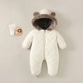thumbnail image 2 of newwalpole Baby Boy Snowsuit Newborn Winter Jumpsuit Romper Coat Clothes Outwear Onepiece Hoodies Toddler White for Size 10-18 Months, 2 of 9
