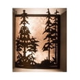 thumbnail image 3 of Meyda Tiffany 179749 Tall Pines 2 Light 12" Tall Hand Crafted Wall Sconce - Copper, 3 of 3