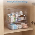 thumbnail image 3 of Sindcom Stackable Storage Drawers Set of 3,Clear Plastic Organizer Bins for Makeup, Cosmetics, Beauty Supplies,Bathroom Organizer Countertop,Bathroom Under Sink Organizer,12.1 × 7.5 × 10.9 in, 3 of 7