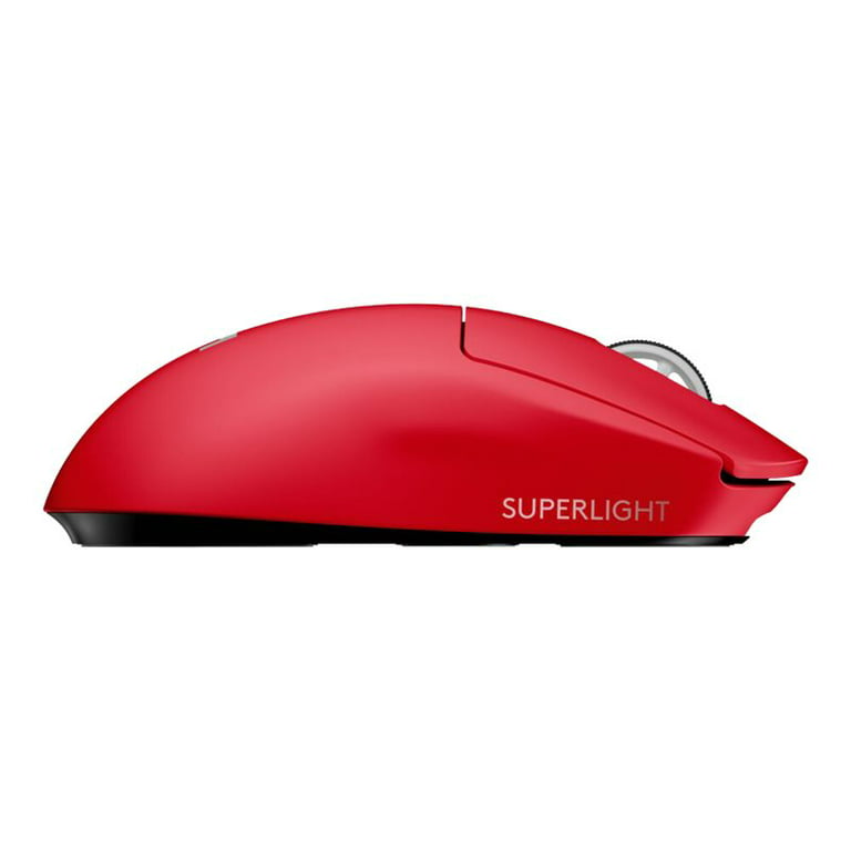 Logitech PRO X SUPERLIGHT Wireless Mouse, Ultra-Lightweight, HERO 25K Sensor, 25,600 DPI, 5 Programmable - Red; - Mouse - optical - 5 buttons - wireless - LIGHTSPEED - Logitech LIGHTSPEED - red - Walmart.com