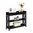 thumbnail image 3 of Convenience Concepts Town Square One-Drawer Console Table in Black Wood Finish, 3 of 7