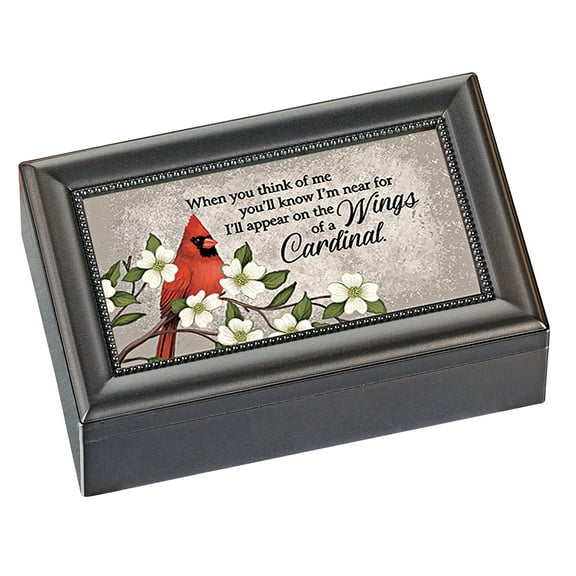 Carson 12793 Wings of a Cardinal Music Box, 6-inch Width
