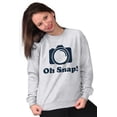 thumbnail image 3 of Oh Snap Camera Snapshot Cute Hobby Sweatshirt for Men or Women Brisco Brands M, 3 of 6