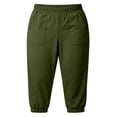 thumbnail image 7 of Maean Women's Plus Size Capri Pants Straight Leg Jogger Elastic Waist Cropped Pant Casual Capris with Pockets, 7 of 7
