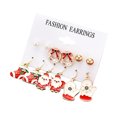 Clearance！ Oqueey Earrings 🌟 6 Pairs Women's Christmas Earrings