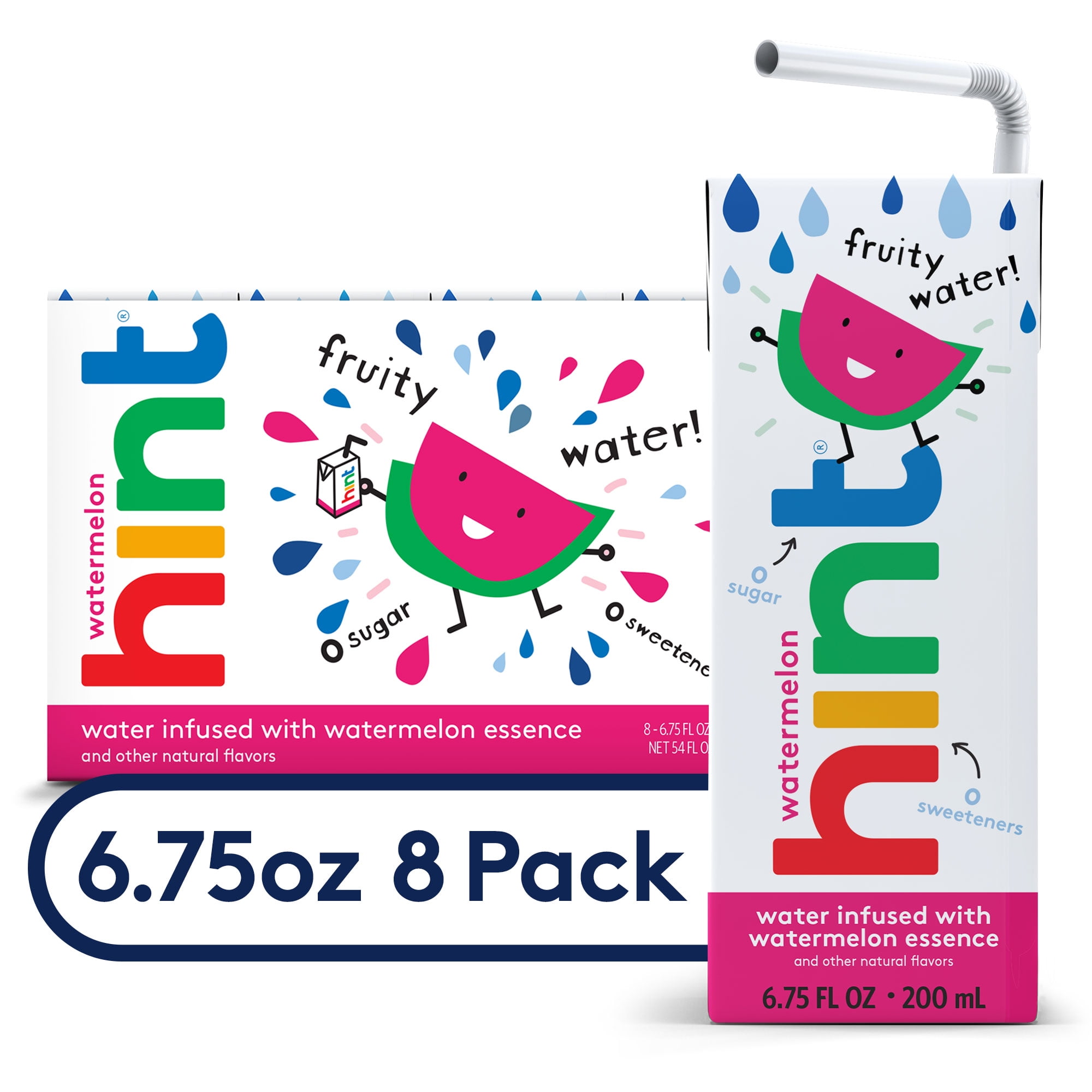 Hint® Kids Watermelon Flavored Water, 6.75 fl oz, 8 count