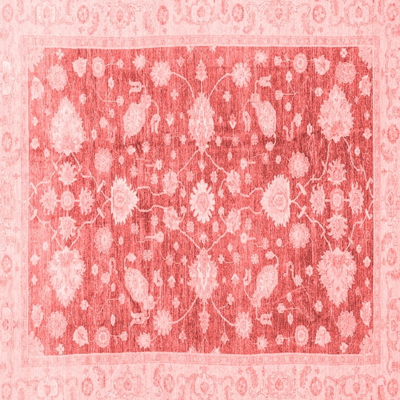 Ahgly Company Indoor Square Oriental Red Traditional Area Rugs, 5' Square