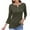 Bronze, variant on 3/4 Sleeve Length Tops for Women Button Notch V Neck Comfy Basic T Shirts Casual Loose Blouse