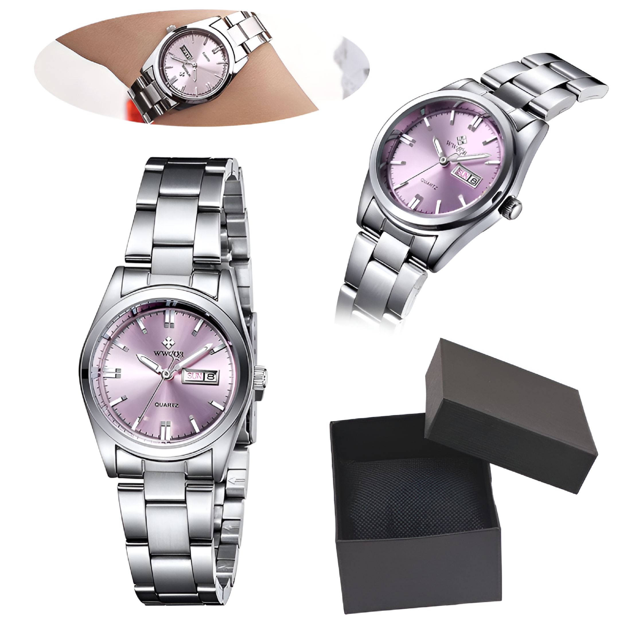 DESIGNICE Ladies Dress Watches Easy Reader Womens Small Face Dial Waterproof Analog Quartz