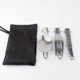 thumbnail image 2 of Cubiertos plegables de acero inoxidable para acampar, cubiertos portátiles para acampar, utensilios de viaje para viajes al aire libre, picnic, camping, senderismo, Fontainebleau, 4 piezas, 2 of 5