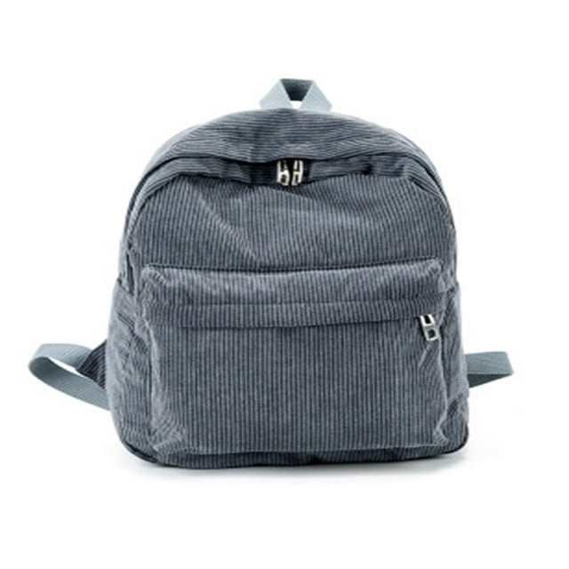 Women Corduroy Backpack Travel Rucksack Handbag School Bag