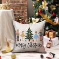 thumbnail image 2 of Merry Christmas Throw Pillow Cover 16x16 Inch Nutcracker Christmas Decor Winter Holiday Party Cushion Case Decoration for Sofa Couch B, 2 of 6