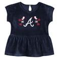 thumbnail image 2 of Girls Toddler Outerstuff  Navy Atlanta Braves Hop Base Fashion T-Shirt & Shorts Set, 2 of 5