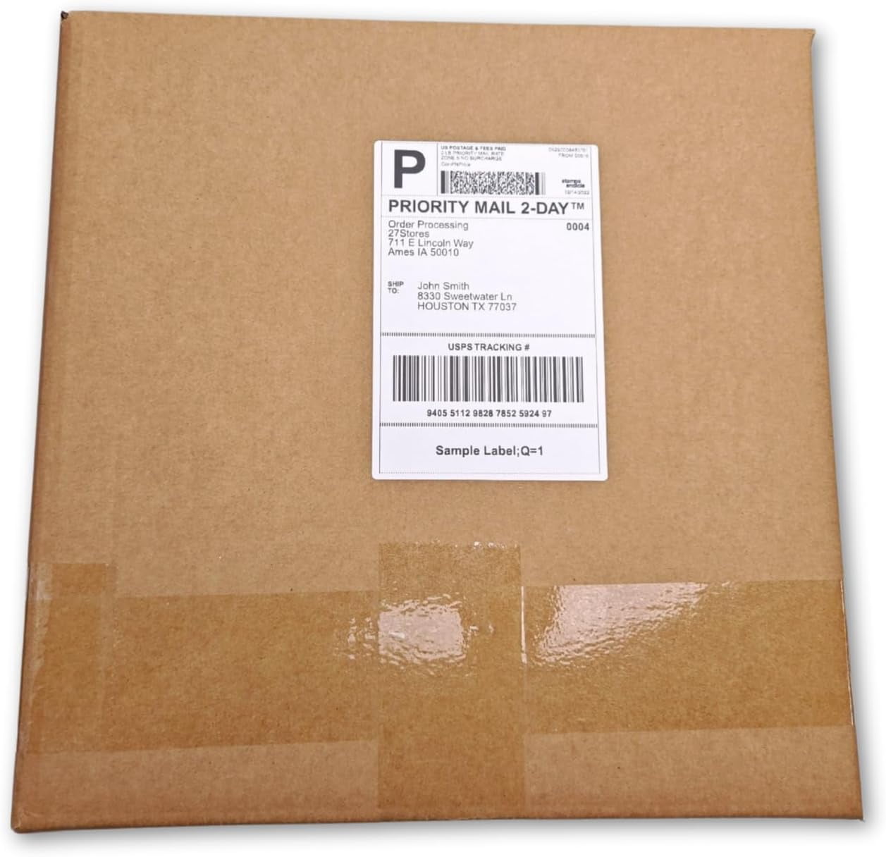 4x6 (100x150mm) Fanfold Direct Thermal Shipping Labels (2 Stacks | 4000 Labels)
