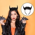 thumbnail image 2 of Diadema de bocina para la cabeza de la cabeza de Halloween de la cabeza de la bocina de los cosplay con cabeza de calavera, 2 of 5