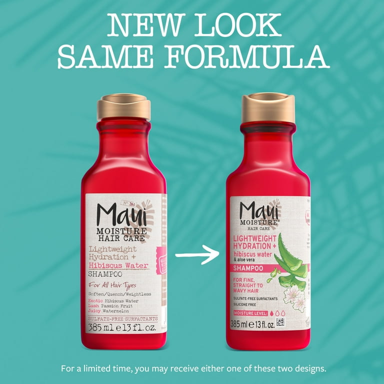 Maui Nui Lightweight Hydration Hibiscus Water Shampoo, 16 fl oz