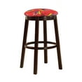 thumbnail image 1 of The Furniture King Bar Stool 24" Tall Wood Dark Brown Espresso Kitchen Game Room Swivel Seat Stool Featuring the Choice of Your Favorite Novelty Theme Fabric Covered Seat Cushion (Spiderman), 1 of 1