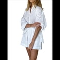 thumbnail image 2 of Conjuntos de Verano de 2 Piezas para Mujer: Camisetas A Rayas con Mangas Abullonadas y Botones, Pantalones Cortos A Juego y Conjuntos Casuales L, 2 of 10