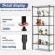 thumbnail image 3 of Estantes de despensa de 5 niveles, 22 L x 12 W x 48 H, estantes de almacenamiento ajustables, estanterías de metal NSF para cocina, garaje, lugares pequeños, comerciales, color negro, 3 of 7