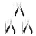 thumbnail image 2 of Seitruly Cortauñas encarnada piel muerta removedor de cutícula Nipper Trimmer viaje salón de belleza bolsillo pedicura pie alicate Type1 NO1, 2 of 6