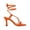 Orange, variant on Womens Callie Lace Up Mid High Heel Sandals