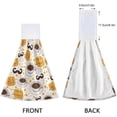 thumbnail image 4 of SKYSONIC 2 PCS Absorbent Hand Towels, Cup of Coffee Pattern Bathroom Hand Towels with Hanging Loop, Hanging Kitchen Hand Towels, Quick Dry Microfiber Hand Towels Hand Bath Towel, 12"x17", 4 of 6