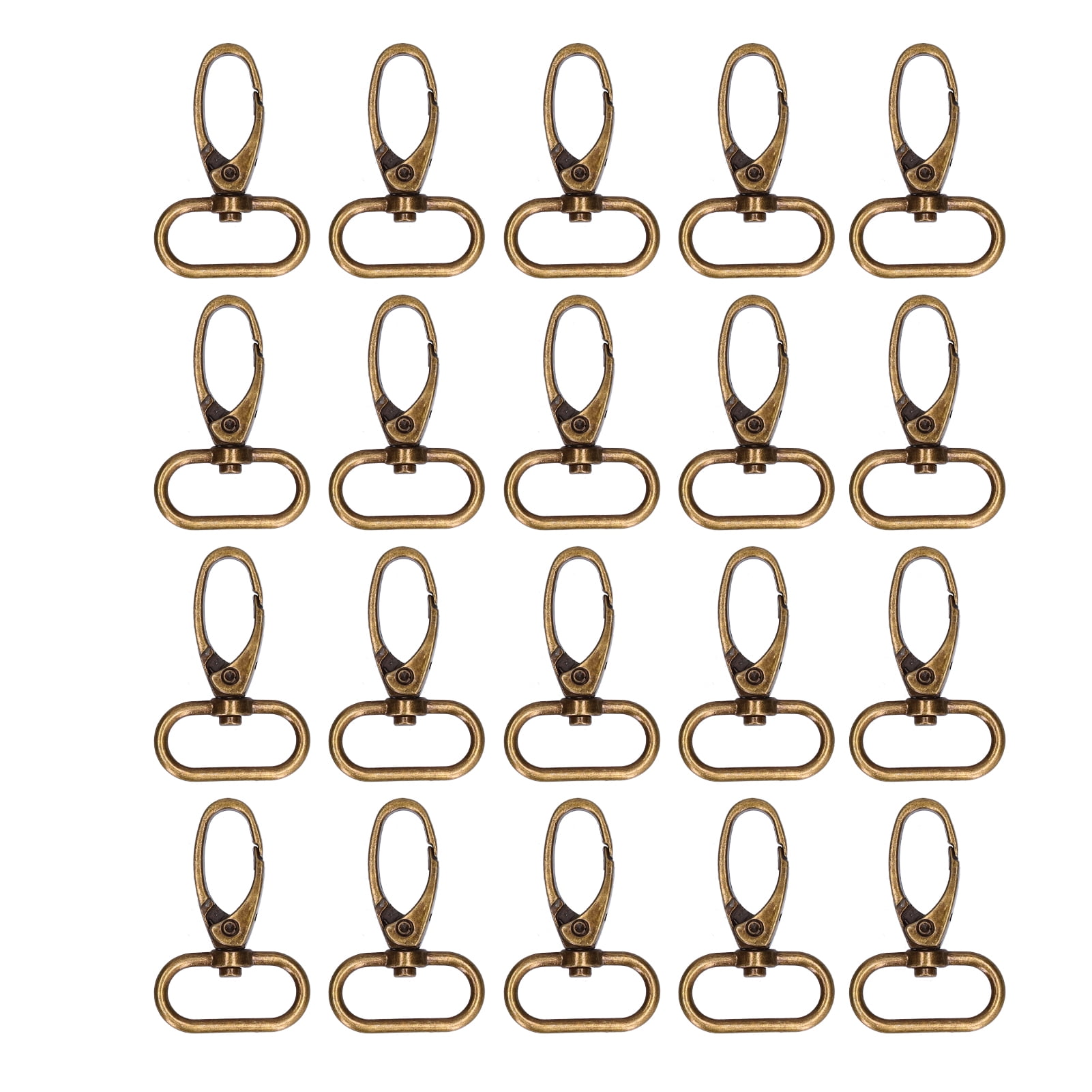 Keychain, Lobster Claw Clasps Curved Lobster Clasp Oval Rings Snap Hooks Metal Rings Key Clips