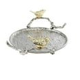 thumbnail image 4 of CC Home Furnishings Small Aluminum Tray with Birds Perched Handles - 14" - Silver, 4 of 4