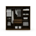 thumbnail image 5 of Manhattan Comfort Gramercy Modern Freestanding Wardrobe Armoire Closet in Brown 107GMC5, 5 of 10