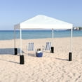 thumbnail image 3 of Flash Furniture Hercules Series Beige Plastic Folding Chair, Set of 10, with 10' x 10' White Pop Up Canopy Tent, 3 of 3
