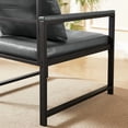 thumbnail image 2 of Gray PU Leather Accent Arm Chair | Air - flowing Design, Durable | Watching TV, 2 of 3