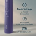 thumbnail image 6 of Philips Sonicare 5700 Series Electric Toothbrush - Next-Generation Sonicare Technology, Pressure Sensor, 6 Brushing Settings, Smartimer, Brushpacer, 21-Day Runtime, Purple, Model HX7137/01, 6 of 11