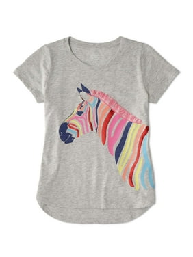 Wonder Nation Girls 4-18 & Plus 3D Embellished Graphic T-Shirt