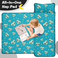 thumbnail image 4 of Alien and Heart Pale Blue Pattern Teens Toddler Nap Mat with Pillow, Sleeping Mat Bag for Preschool Daycare 51"x22", 4 of 6