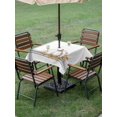 thumbnail image 3 of Outdoor Tablecloth with Umbrella Hole and Zipper, Thanksgiving Square Table Cloth 54x54 Inch Waterproof Tablecloth, Grey White Pumpkin Stripes Autumn Leaf Picnic Table Cover for Patio Camping, 3 of 7