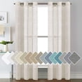 thumbnail image 1 of Cortinas H.VERSAILTEX de lino semitransparente, 37 x 84 pulgadas, 2 paneles, color natural, 1 of 8
