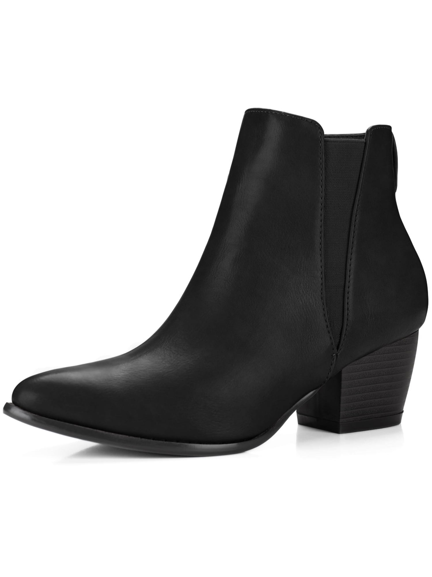 black pointed toe chelsea boots