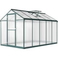 thumbnail image 2 of Aoile Green Houses for Outside, 10' x 6.25' Heavy Duty Walk in Greenhouses with Rooftop Vent & Lockable Door for Patio, Backyard, Garden, 2 of 7