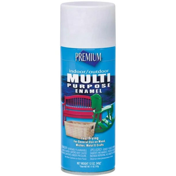 RUSTOLEUM MP1002 MultiPurpose Enamel Spray Paint, Gloss, White, 12 oz