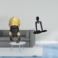 thumbnail image 2 of Estatua de mujer africana, figura de resina, adorno, escultura de pensador abstracto, delicada decoración de escritorio, adecuada para oficina, hogar,, 2 of 8