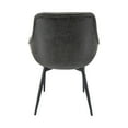 thumbnail image 5 of LeisureMod Markley Modern Leather Dining Arm Chair With Metal Legs Set of 4, 5 of 10