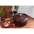 thumbnail image 6 of Staub Cast Iron 9-qt Round Cocotte - Grenadine, 6 of 9