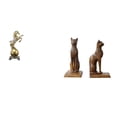 thumbnail image 1 of Conjunto De Figuras Modernas De Resina De Caballo Y Gato Egipcio, Adornos Decorativos únicos Para Oficina, Sala De Estar, Estante, Centro De Mesa Y Sujetalibros., 1 of 8