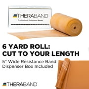 THERABAND Resistance Bands, 6 YD Roll, Gold, Max Thickness, 14.2 LBS Resistance, Level 8